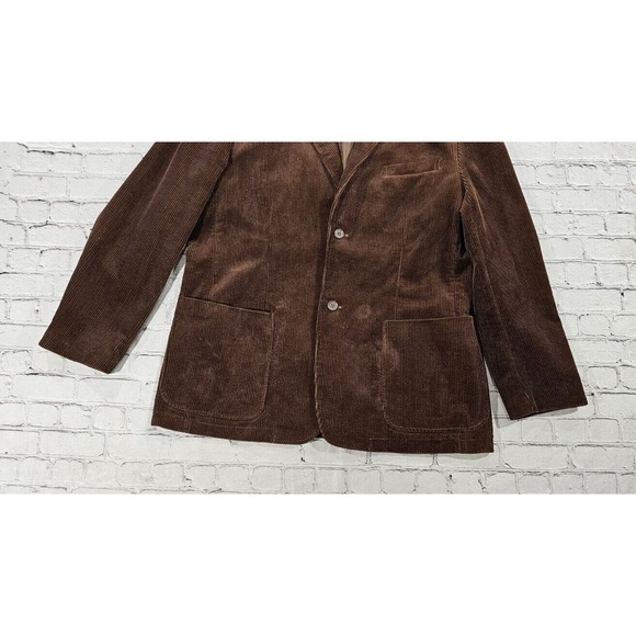 Andrew Fezza Corduroy Blazer Jacket Brown Cotton MENS SIZE XL - Picture 5 of 7